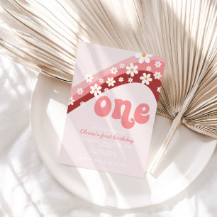 Invitation pour le premier anniversaire Retro Dais