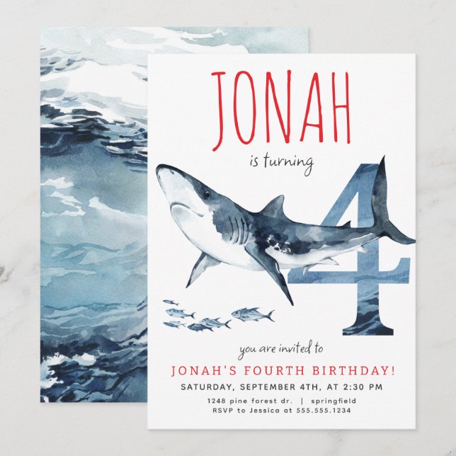 Invitation pour le quatrième anniversaire de requi (Devant / Derrière)