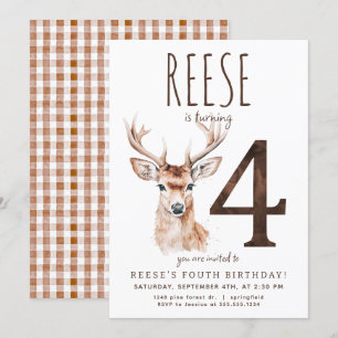 Invitation pour le quatrième anniversaire du Cerf