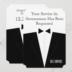 Invitation pour le témoin ou les garçons d'honneur