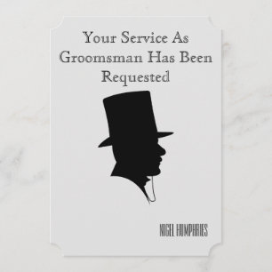 Invitation pour le témoin ou un garçon d'honneur