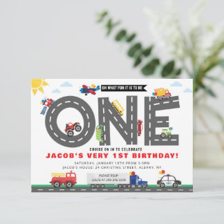 Invitation pour le transport du premier anniversai