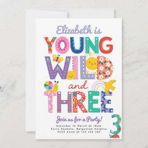 Invitation pour le troisième anniversaire, Arc-en-