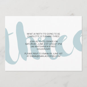 Invitation pour le troisième anniversaire des garç