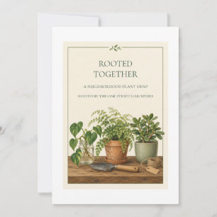 Invitation pour l'échange de plantes botaniques En