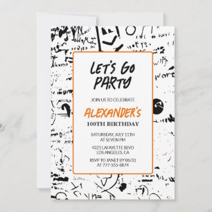 Invitation pour les 100 ans Hommes Fête de peintur