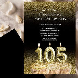 Invitation pour les 105 ans de son anniversaire no