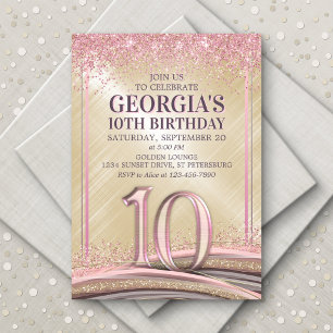Invitation pour les 10 ans d'une fille