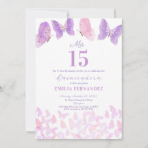 Invitation pour les 15 ans de la Quinceanera Papil