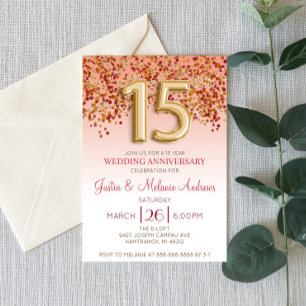 Invitation pour les 15 ans de mariage en Bourgogne