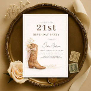 Invitation pour les 21 ans de la Cowgirl Florale p