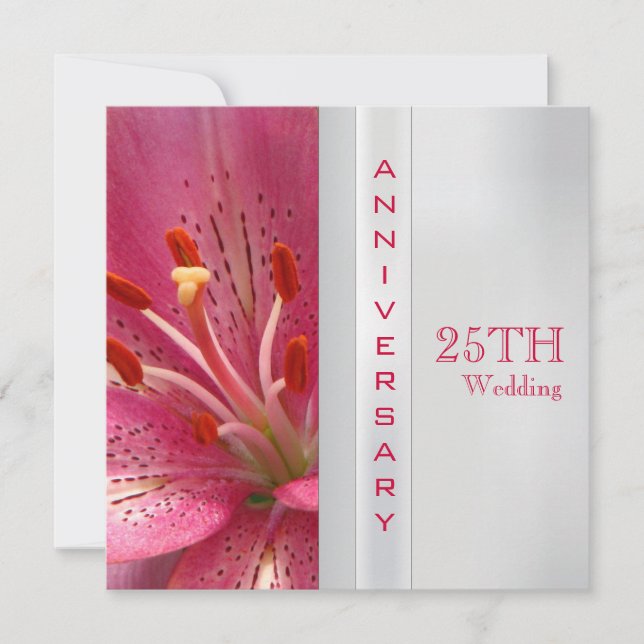 Invitation pour les 25 ans de mariage (Devant)