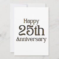 Invitation pour les 25 ans de mariage