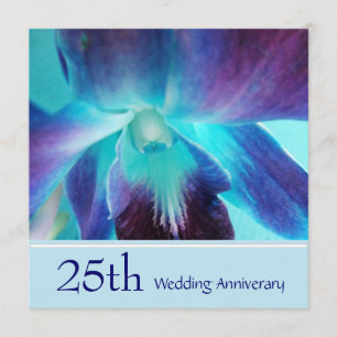 Invitation pour les 25 ans de mariage Blue Orchid