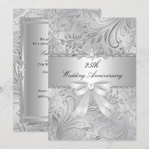 Invitation pour les 25 ans de mariage Floral & Rub
