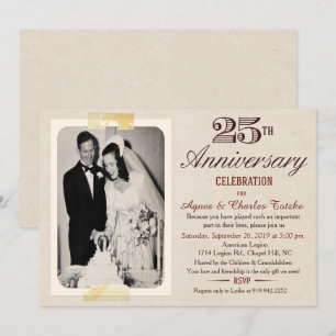 Invitation pour les 25 ans de mariage - Photo pers