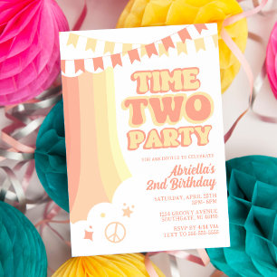 Invitation pour les 2 ans de la fête Retro Time Tw