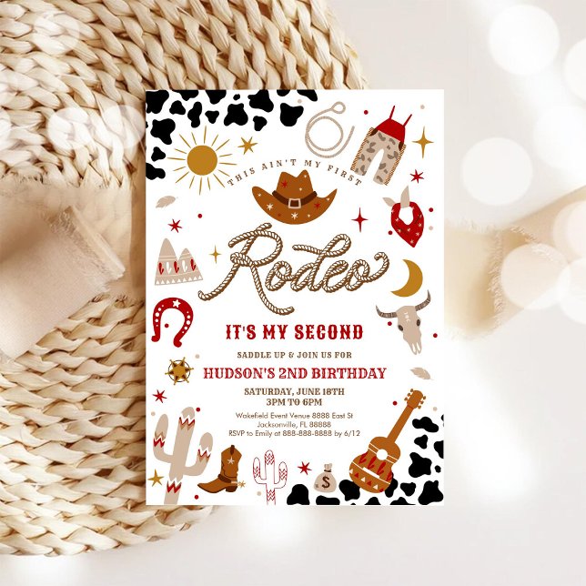 Invitation pour les 2 ans de Rodeo Cowboy (Créateur téléchargé)