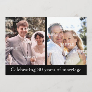 Invitation pour les 30 ans de mariage