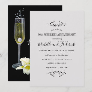 Invitation pour les 30 ans de mariage de perle