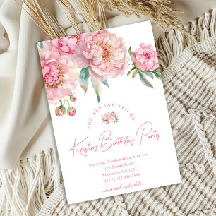 Invitation pour les 30 ans de Pink Peony