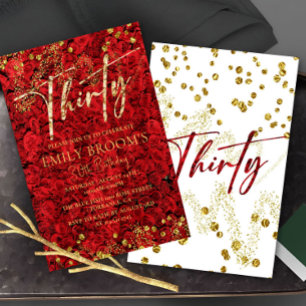 Invitation pour les 30 ans Turkish Love Roses