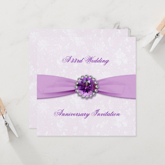 Invitation pour les 33 ans de mariage sur le thème (Devant/Arrière en situation)