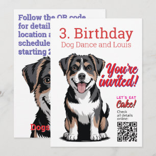 Invitation pour les 3 ans liée aux chiens