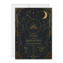 Invitation pour les 40 ans du Lion | Zodiaque Art 