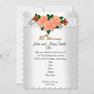 Invitation pour les 45 ans de mariage
