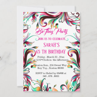Invitation pour les 45 ans pour hommes, Birt Argen