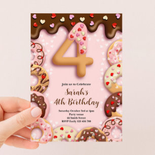 Invitation pour les 4 ans des filles pour l'annive