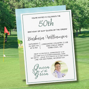 Invitation pour les 50 ans avec photo sur le thème