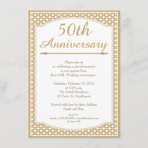 Invitation pour les 50 ans de mariage