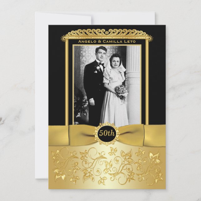 Invitation pour les 50 ans de mariage (Devant)