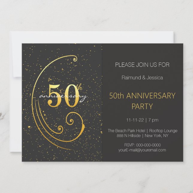 Invitation pour les 50 ans de mariage (Devant)