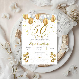 Invitation pour les 50 ans de mariage