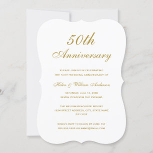 Invitation pour les 50 ans de mariage de mariage e