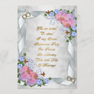 Invitation pour les 50 ans de mariage des parents