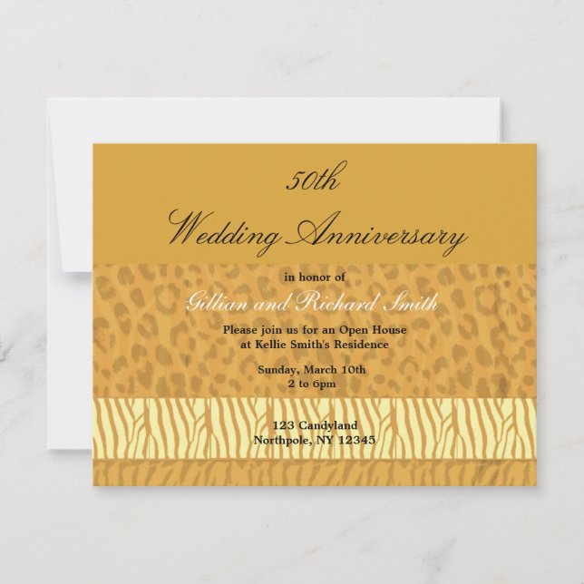 Invitation pour les 50 ans de mariage d'or (Devant)