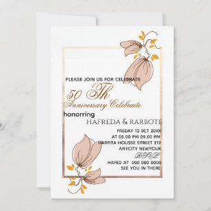 Invitation pour les 50 ans de mariage, Noces de Ve
