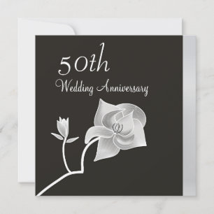 Invitation pour les 50 ans de mariage Silver Magno