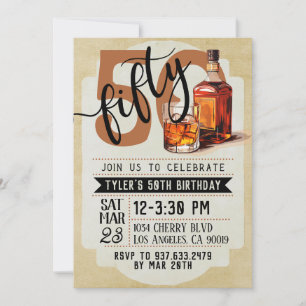 Invitation pour les 50 ans Whiskey & Cigars