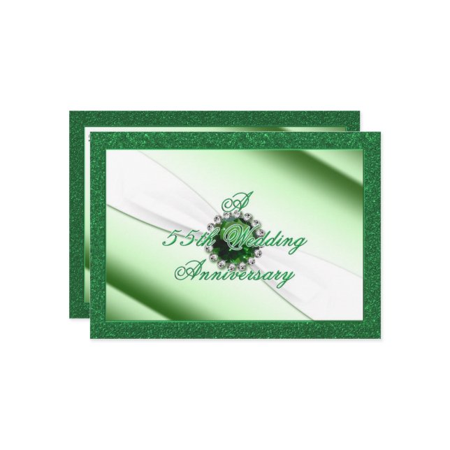 Invitation pour les 55 ans de mariage (Devant/Arrière en situation)