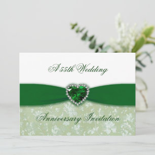 Invitation pour les 55 ans de mariage - Damask