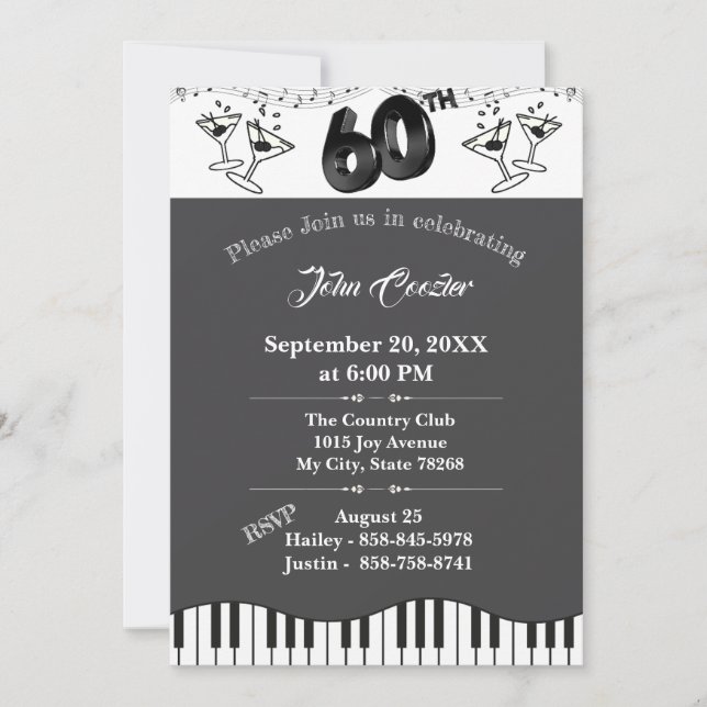 Invitation pour les 60 ans Black & White avec Mart (Devant)