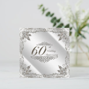 Invitation pour les 60 ans de mariage diamant Flou