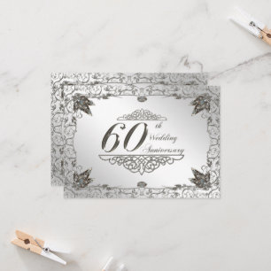 Invitation pour les 60 ans de mariage Flourish Dia