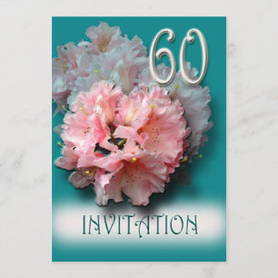Invitation pour les 60 ans de mariage rhododendron