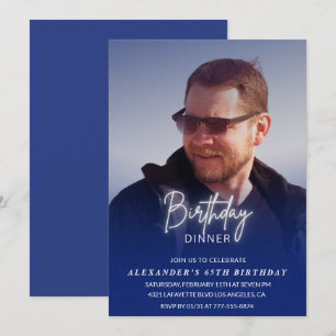 Invitation pour les 65 ans dîner d'anniversaire ph
